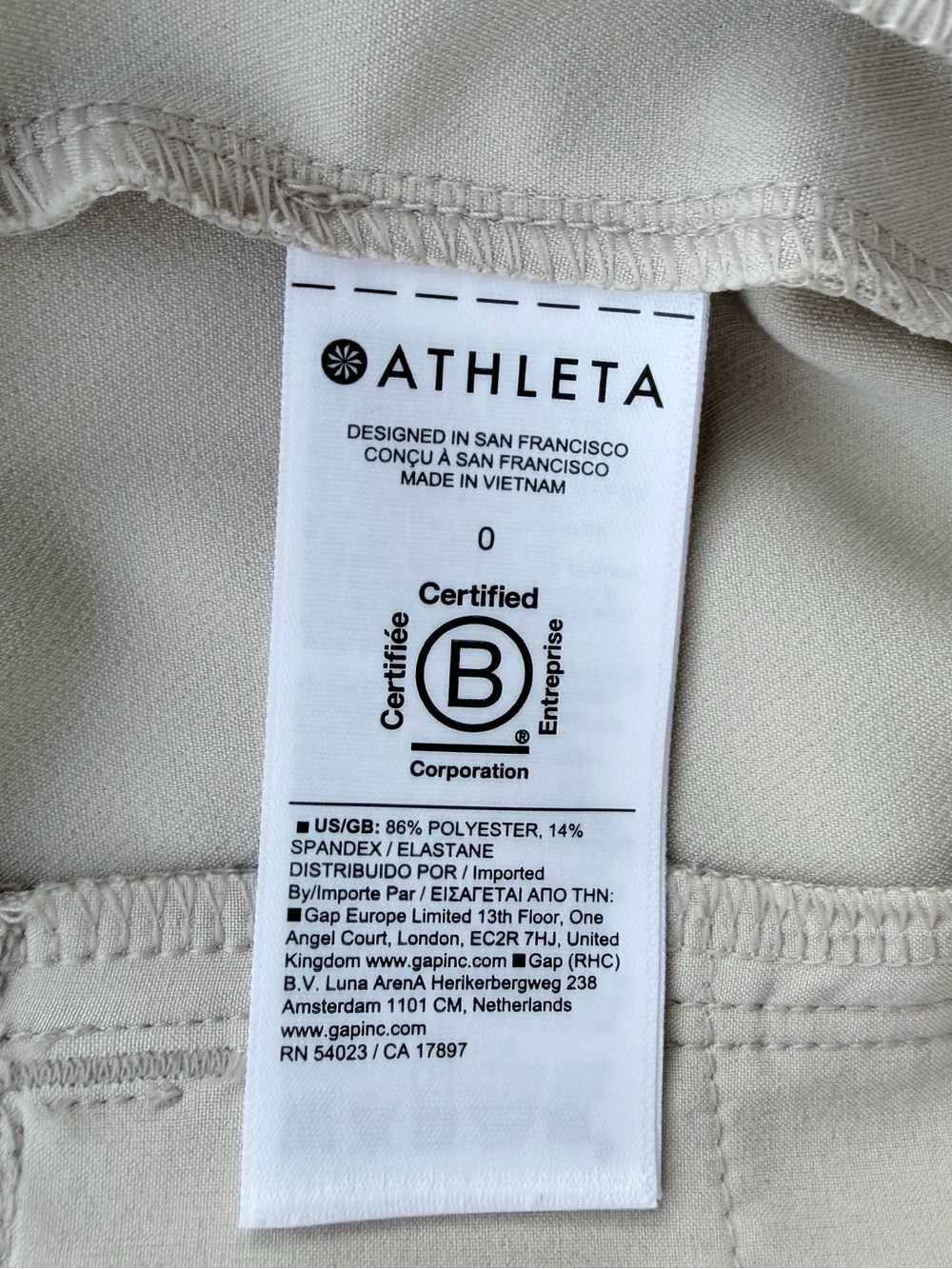 NWT Athleta Endless High Rise Straight Leg Pant - Beige Size 0 - Picture 8 of 12